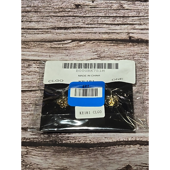 Kenneth Jay Lane CZ Round Stud Earrings, New-Sealed (020) - Picture 2 of 3